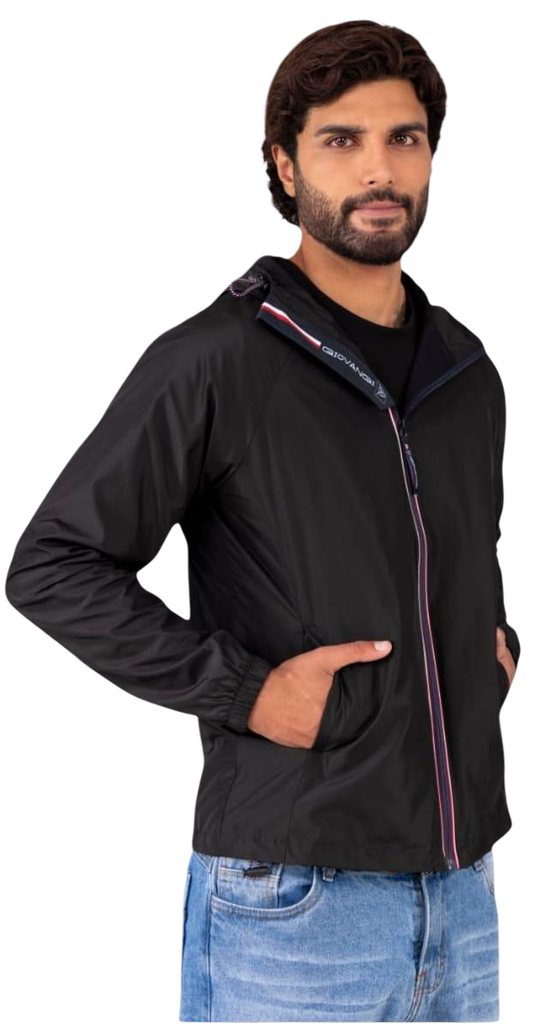 Casaca Cortaviento Color Negro