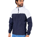 Casaca Cortaviento Color Duo - Azul Marino y Blanco