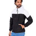 Casaca Cortaviento Color Duo - Negro y Blanco