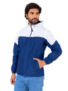 Casaca Cortaviento Color Duo - Azul Claro y Blanco